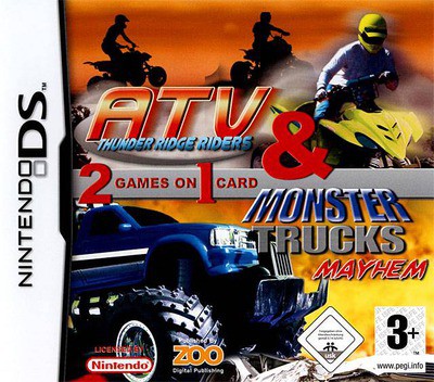 2 Games on 1 Card - Monster Trucks Mayhem & ATV - Thunder Ridge Riders